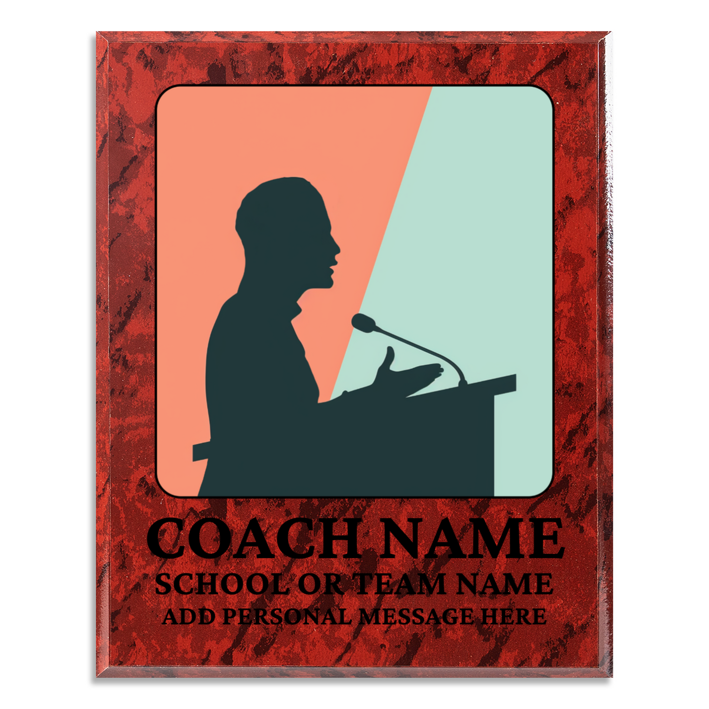 Personalized UV Printed Luxury Award Quiz Bowl - Academic Decathlon 12" x 15"