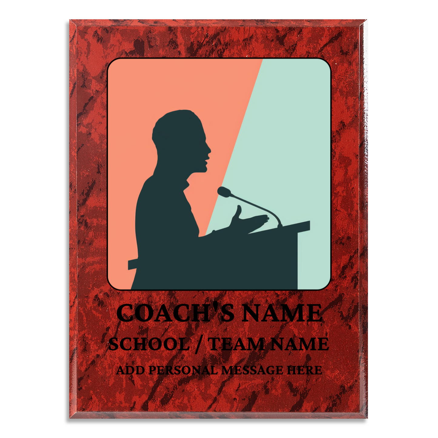 Personalized UV Printed Luxury Award Quiz Bowl - Academic Decathlon  9" x 12"