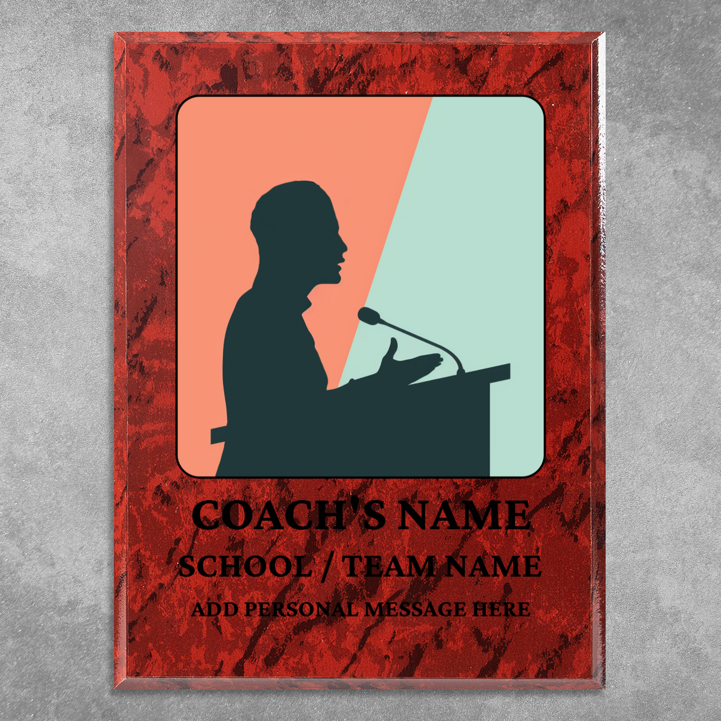 Personalized UV Printed Luxury Award Quiz Bowl - Academic Decathlon  9" x 12"