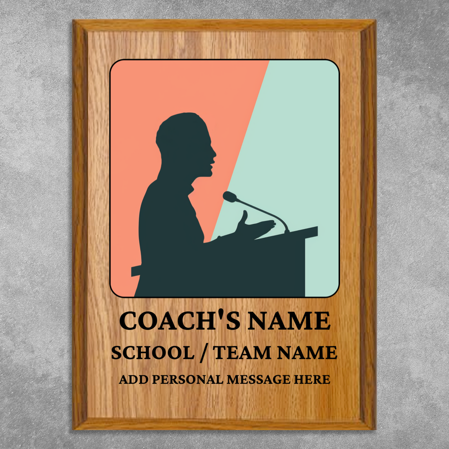 Personalized UV Printed Luxury Award Quiz Bowl - Academic Decathlon  9" x 12"