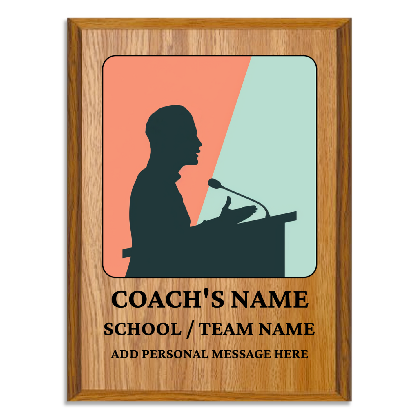 Personalized UV Printed Luxury Award Quiz Bowl - Academic Decathlon  9" x 12"