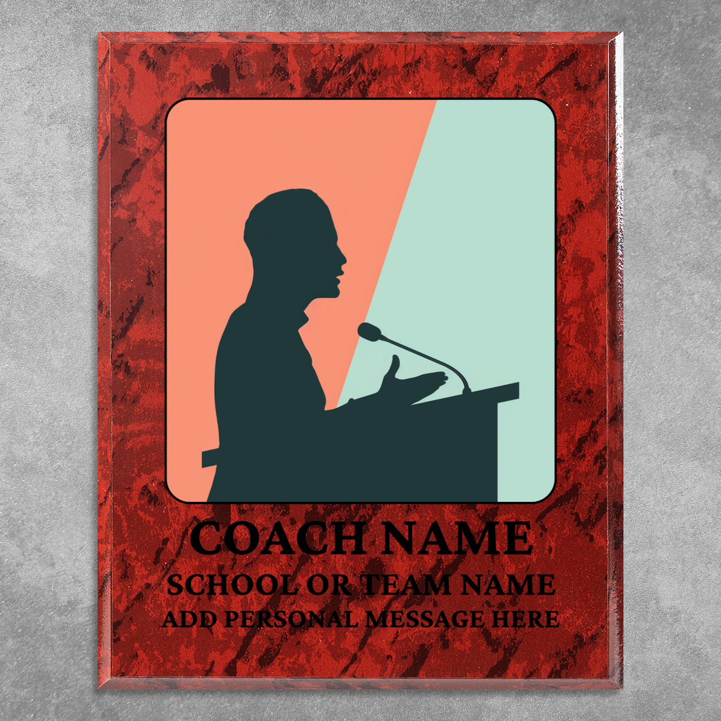 Personalized UV Printed Luxury Award Quiz Bowl - Academic Decathlon 10.5" x 13"