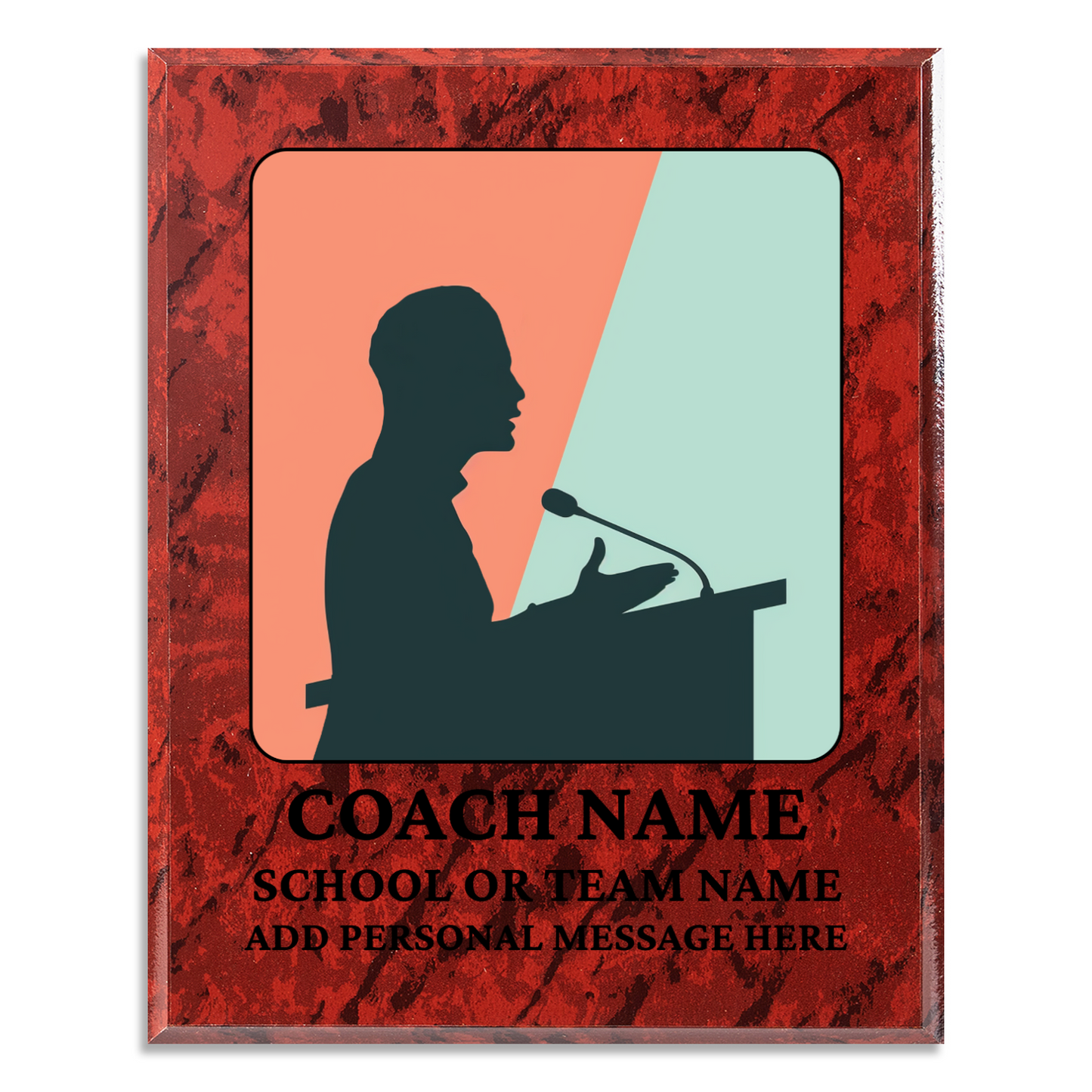 Personalized UV Printed Luxury Award Quiz Bowl - Academic Decathlon 10.5" x 13"