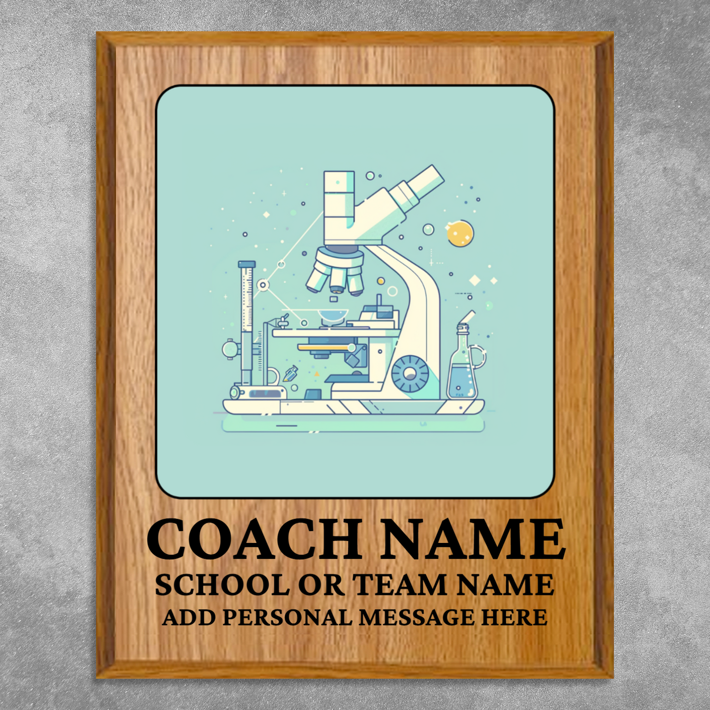 Personalized UV Printed Luxury Award Science Olympiad 12" x 15"