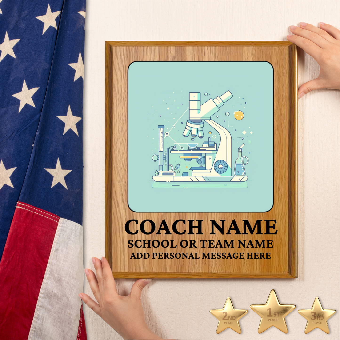 Personalized UV Printed Luxury Award Science Olympiad 12" x 15"