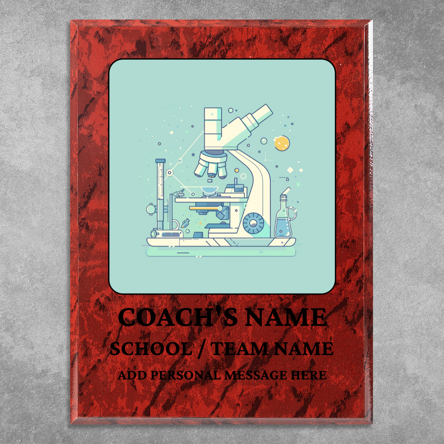 Personalized UV Printed Luxury Award Science Olympiad  9" x 12"