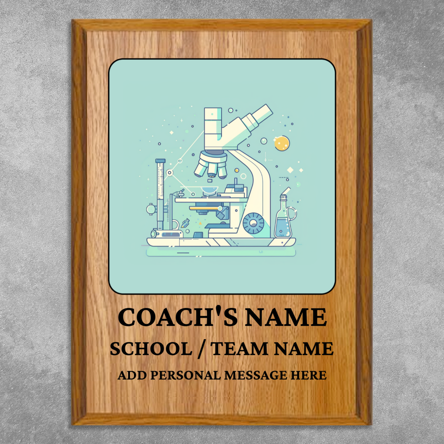 Personalized UV Printed Luxury Award Science Olympiad  9" x 12"