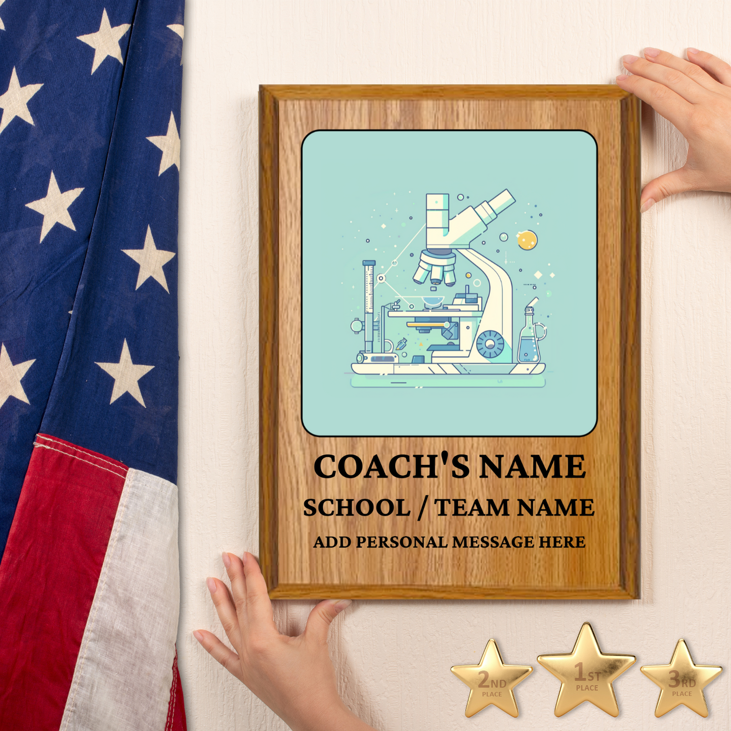 Personalized UV Printed Luxury Award Science Olympiad  9" x 12"