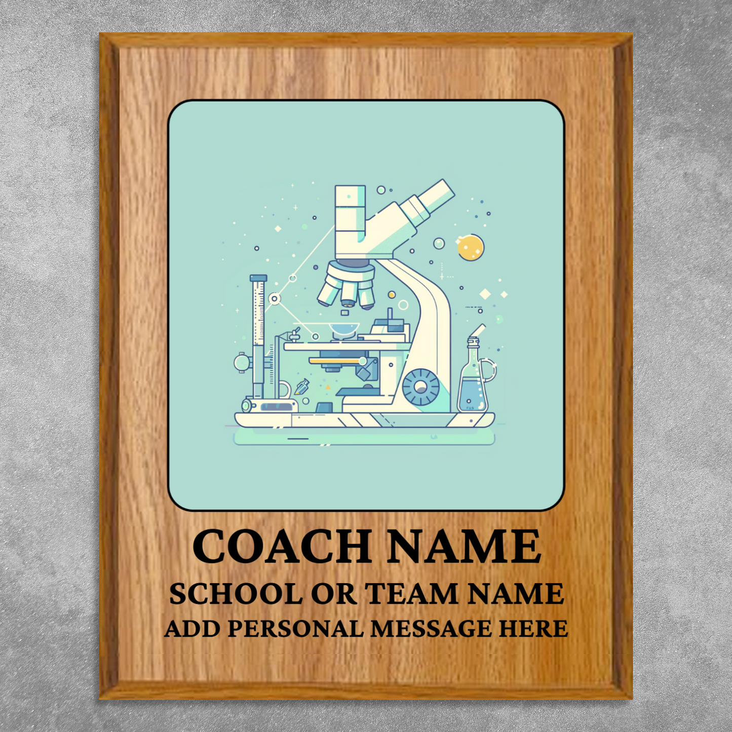 Personalized UV Printed Luxury Award Science Olympiad 10.5" x 13"