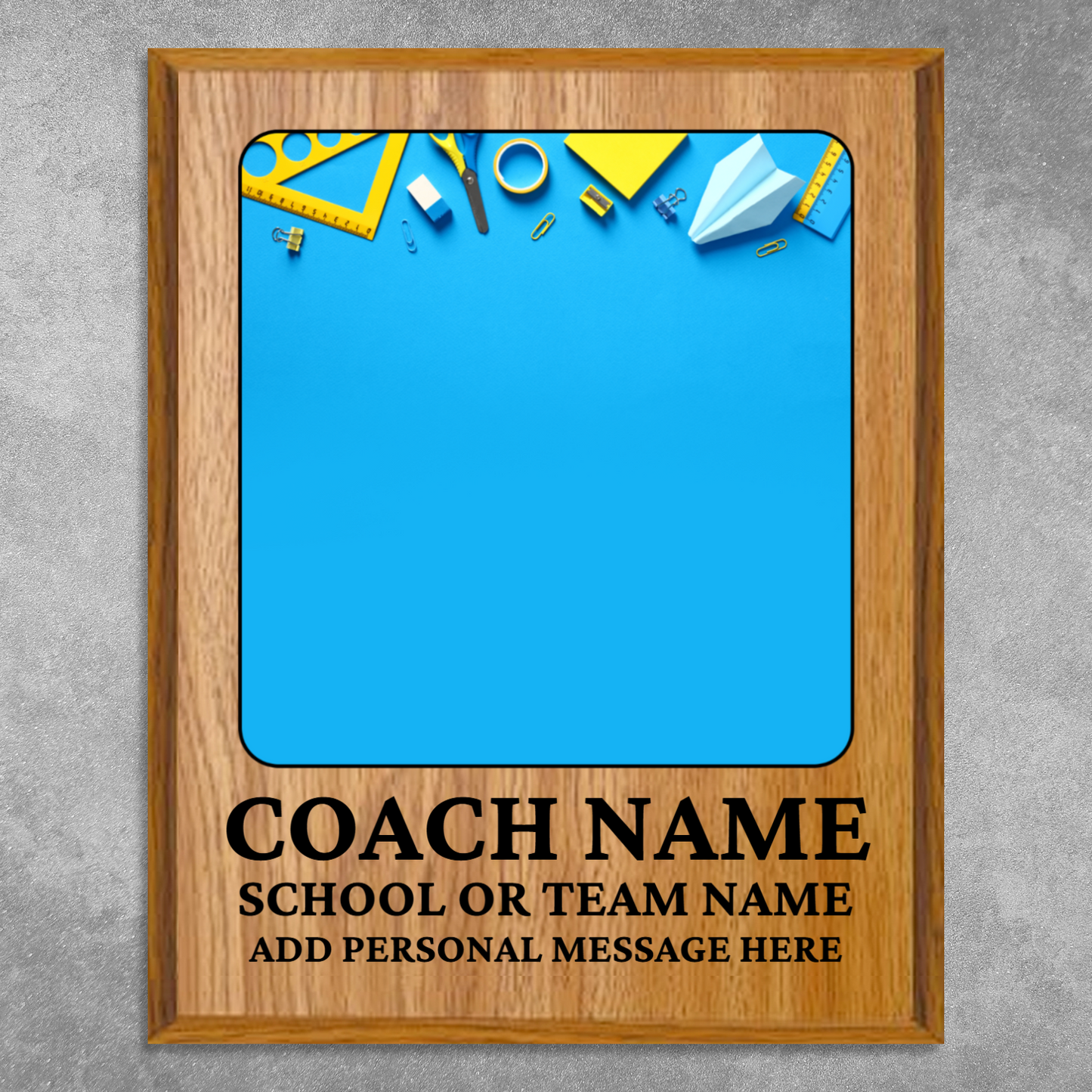 Personalized UV Printed Luxury Award Teacher 1 12" x 15"