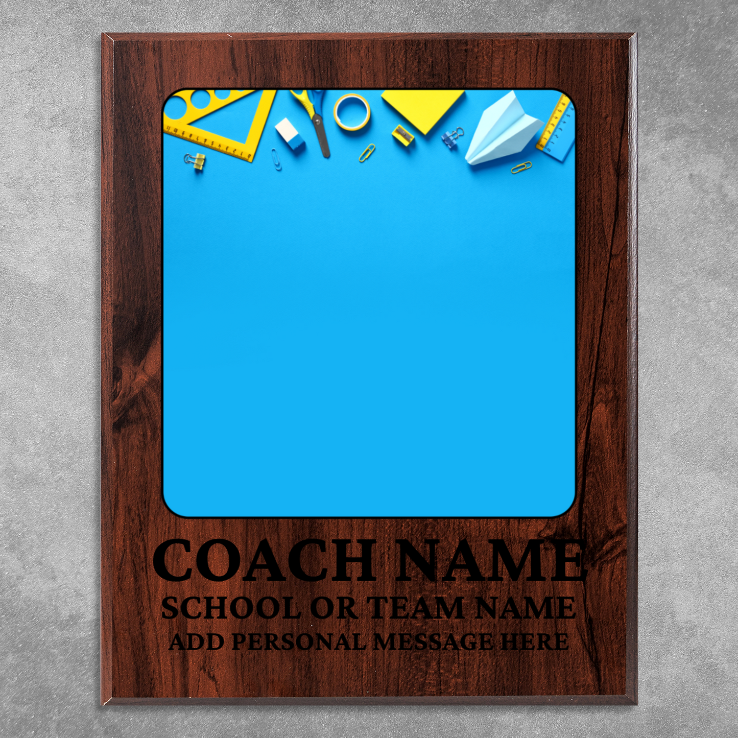 Personalized UV Printed Luxury Award Teacher 1 12" x 15"