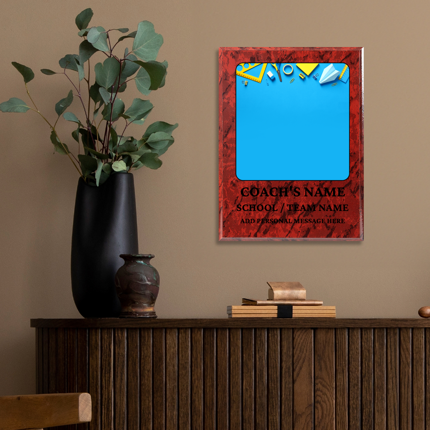 Personalized UV Printed Luxury Award Teacher 1  9" x 12"