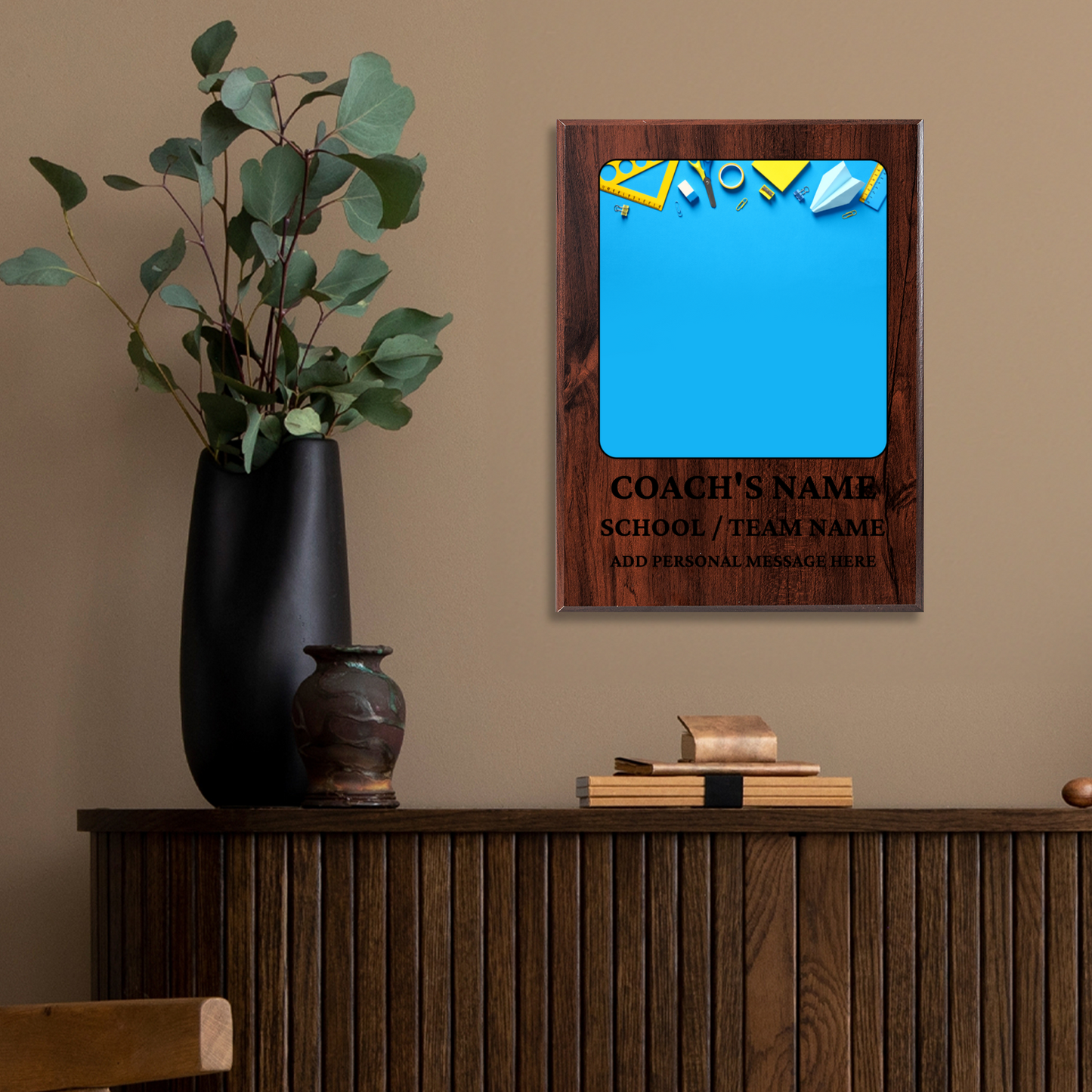 Personalized UV Printed Luxury Award Teacher 1  9" x 12"