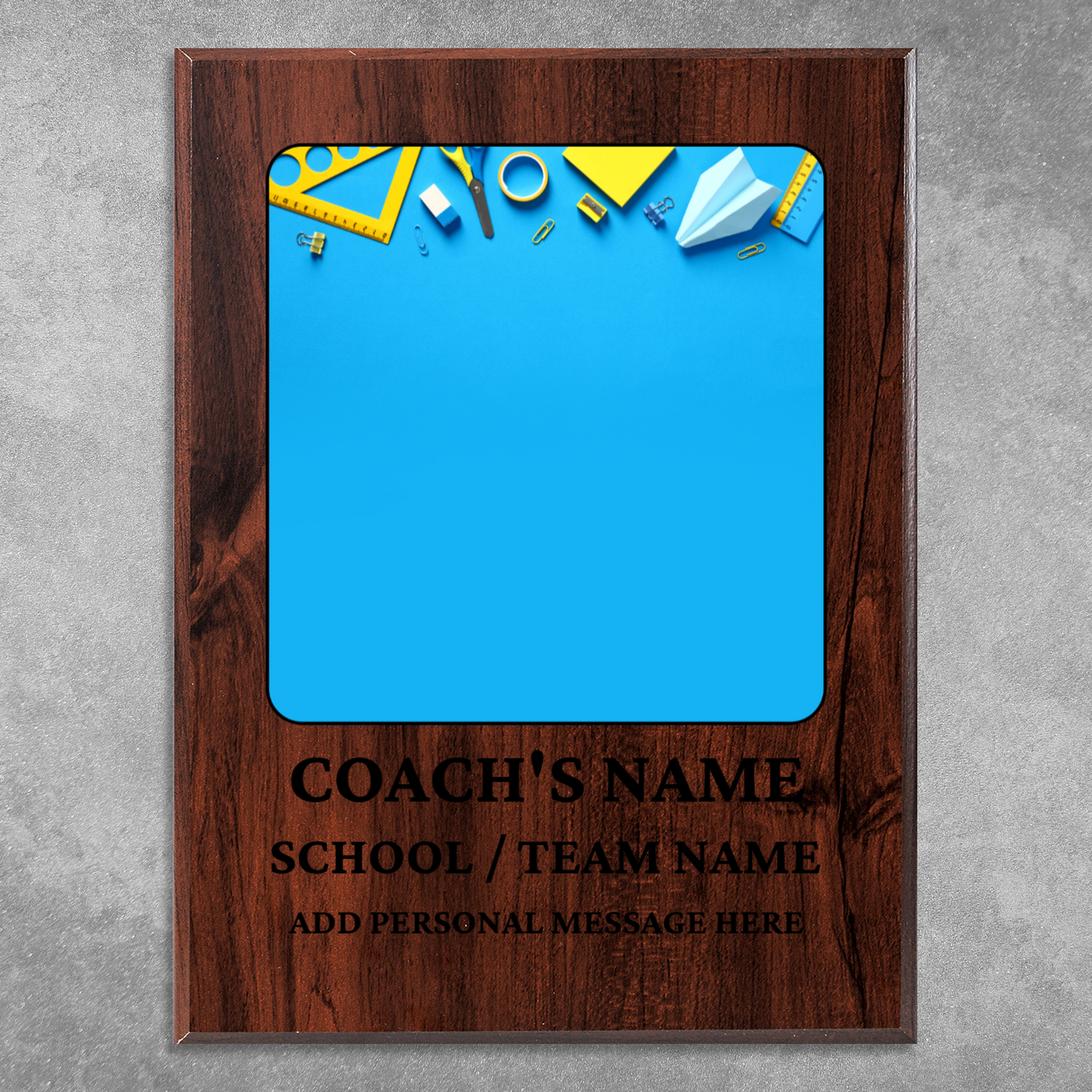 Personalized UV Printed Luxury Award Teacher 1  9" x 12"