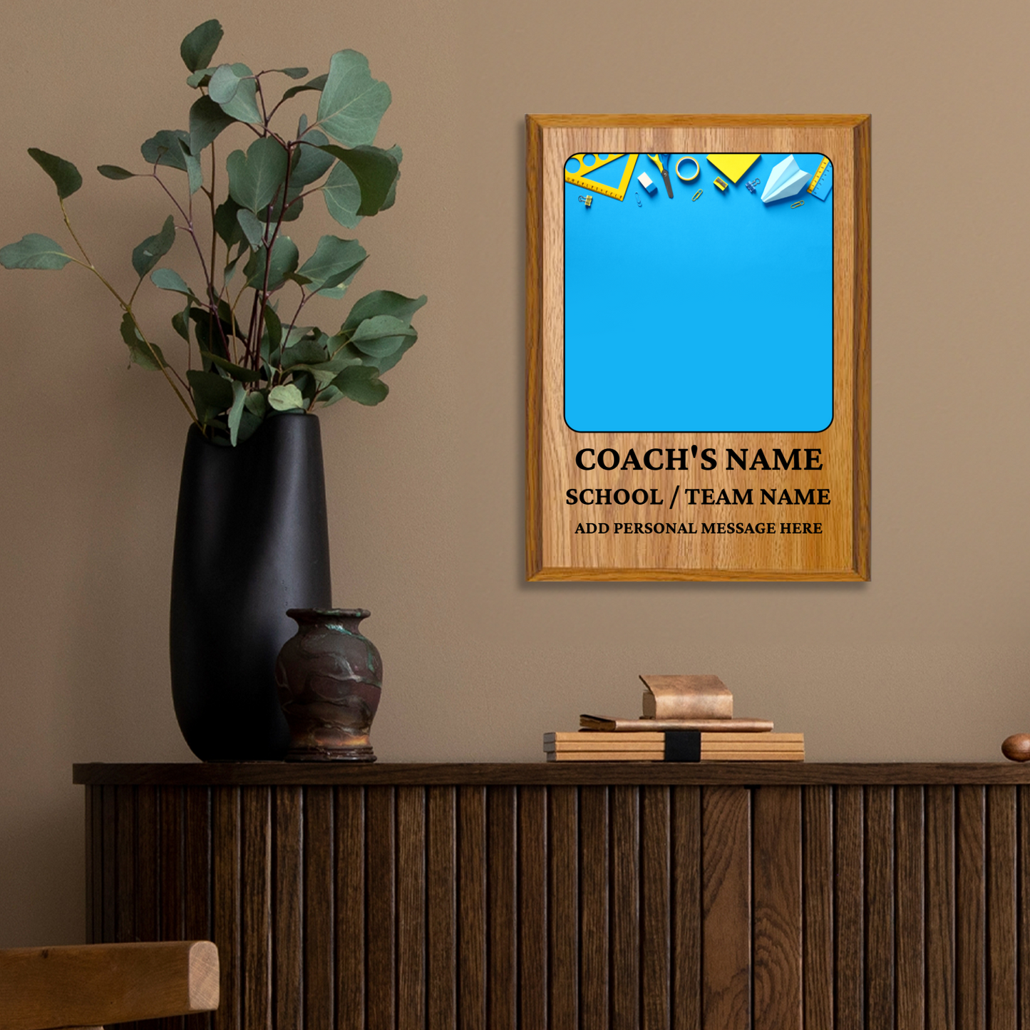 Personalized UV Printed Luxury Award Teacher 1  9" x 12"