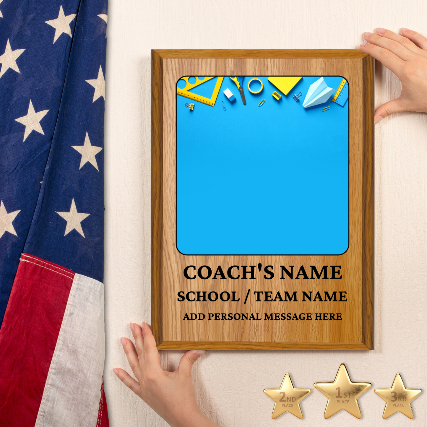 Personalized UV Printed Luxury Award Teacher 1  9" x 12"