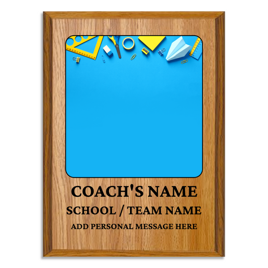 Personalized UV Printed Luxury Award Teacher 1  9" x 12"