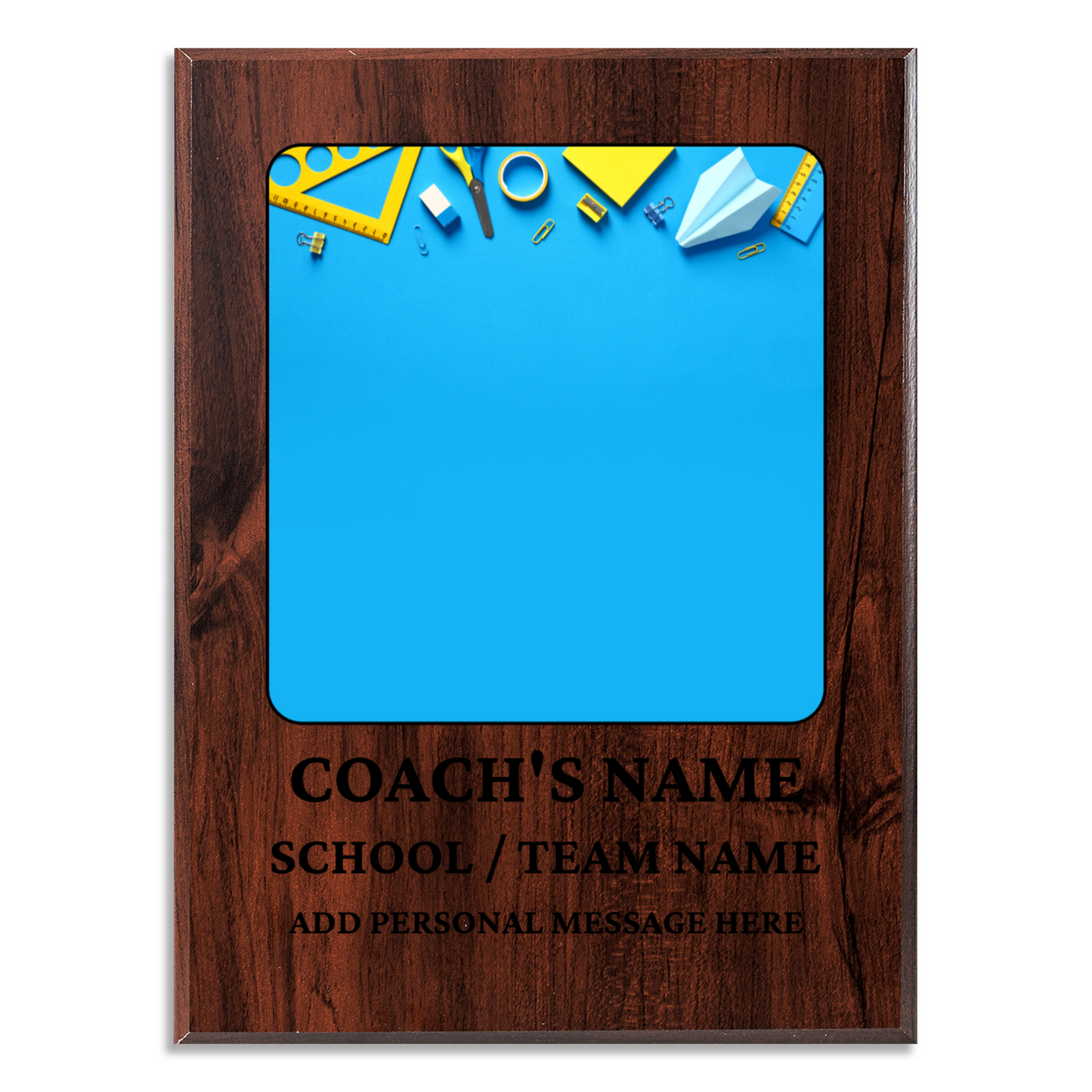 Personalized UV Printed Luxury Award Teacher 1  9" x 12"