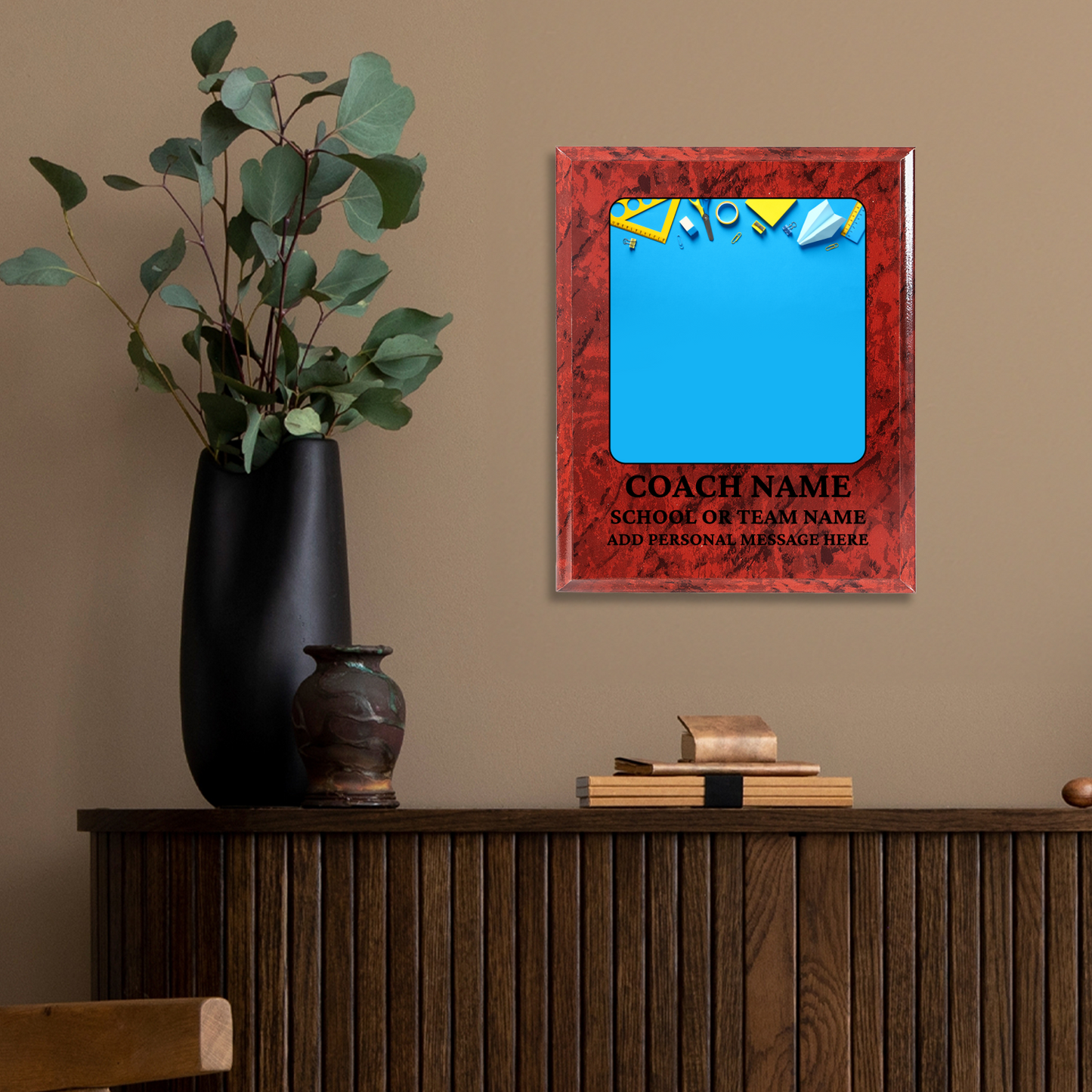 Personalized UV Printed Luxury Award Teacher 1 10.5" x 13"