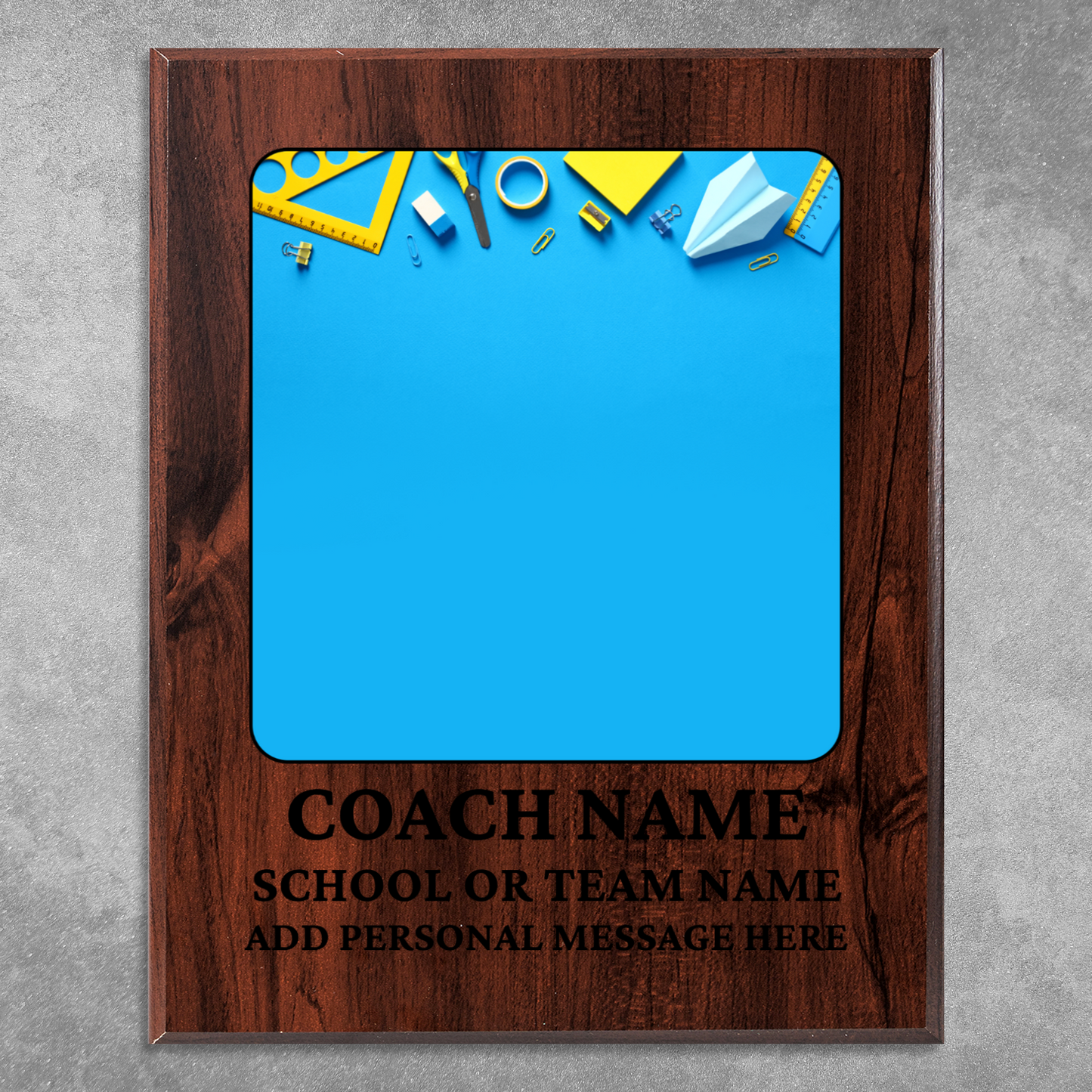 Personalized UV Printed Luxury Award Teacher 1 10.5" x 13"