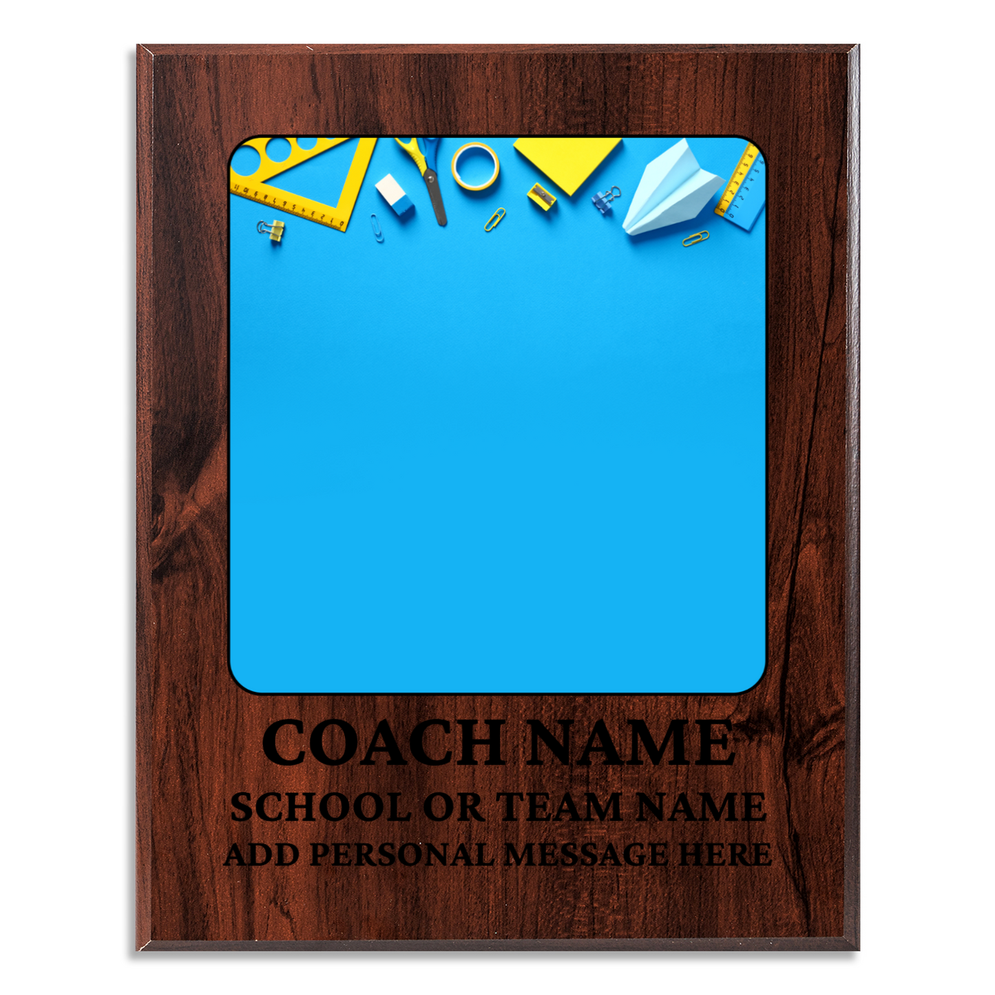Personalized UV Printed Luxury Award Teacher 1 10.5" x 13"