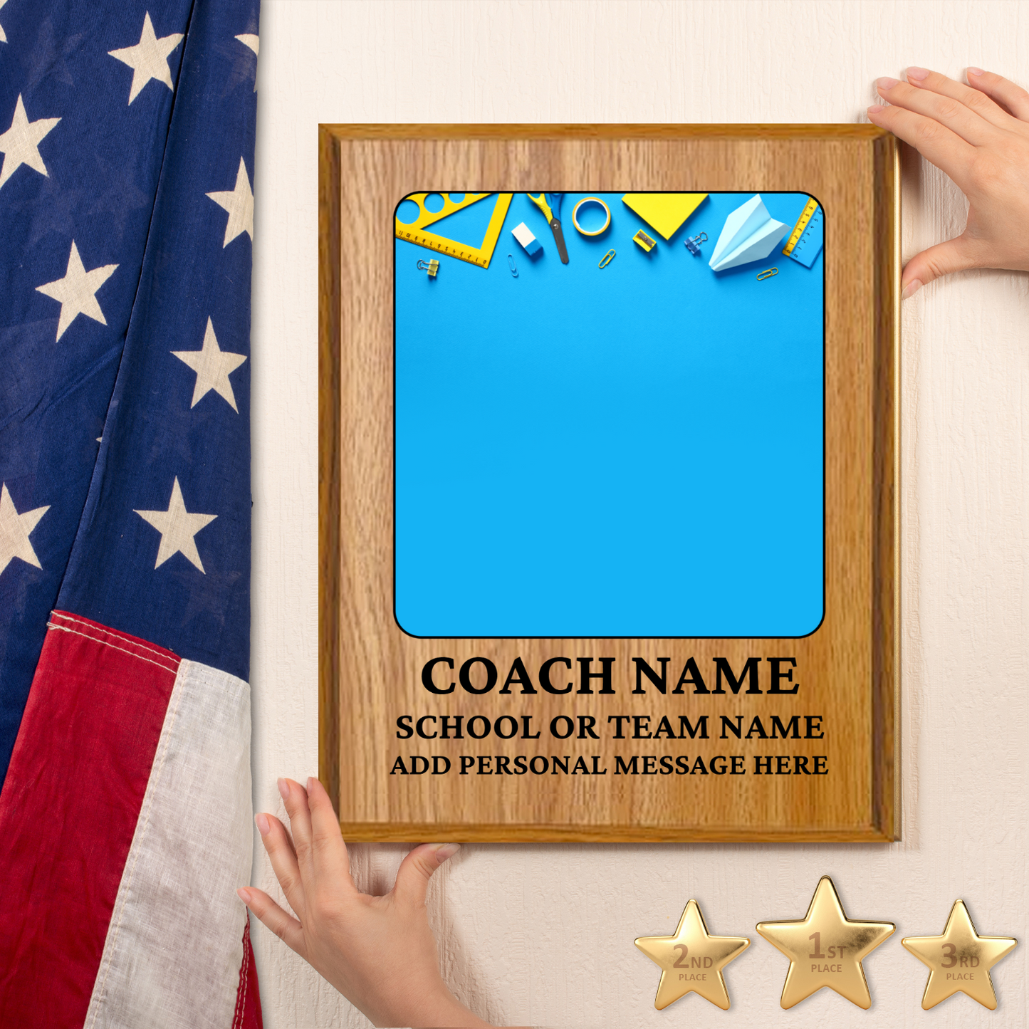 Personalized UV Printed Luxury Award Teacher 1 10.5" x 13"