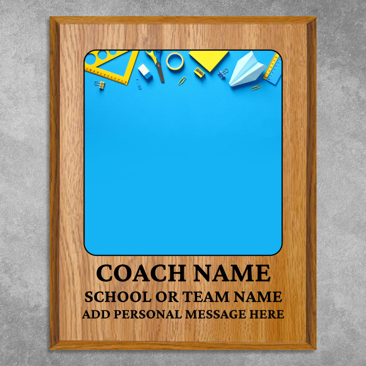 Personalized UV Printed Luxury Award Teacher 1 10.5" x 13"