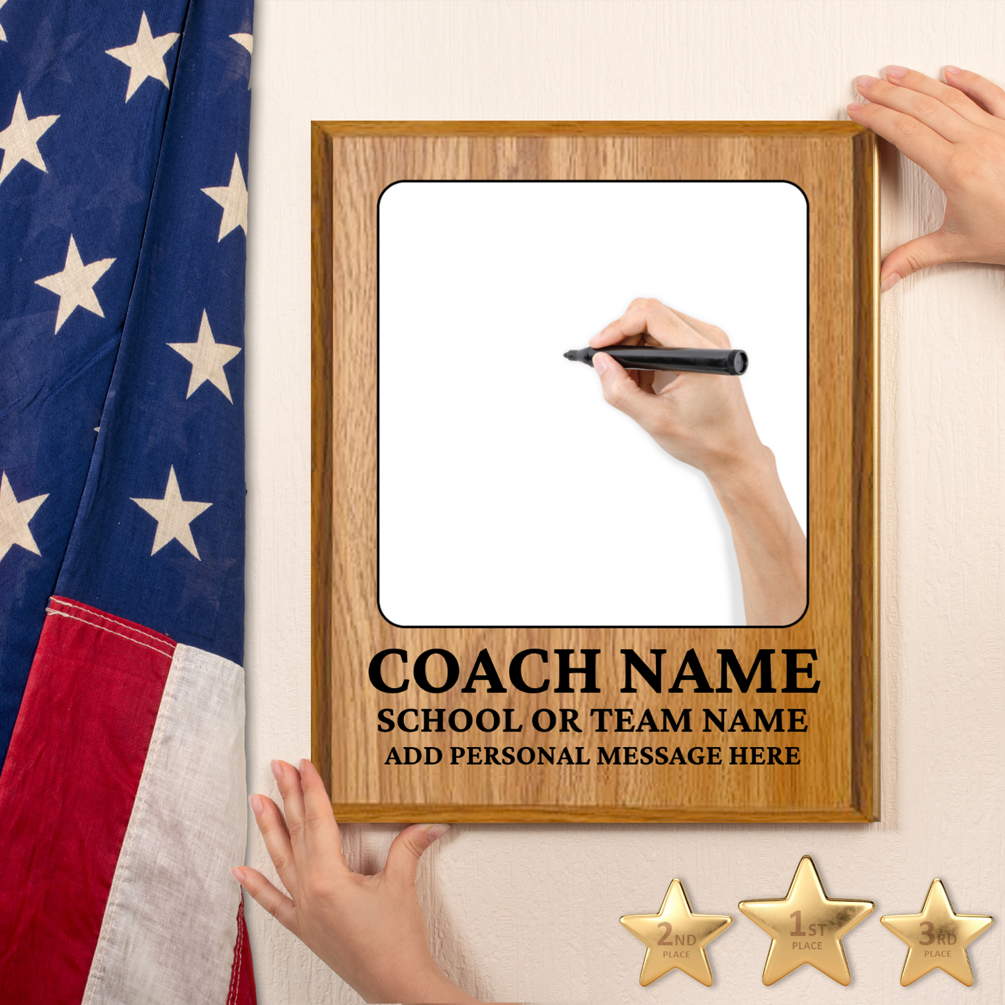 Personalized UV Printed Luxury Award Teacher 2 12" x 15"