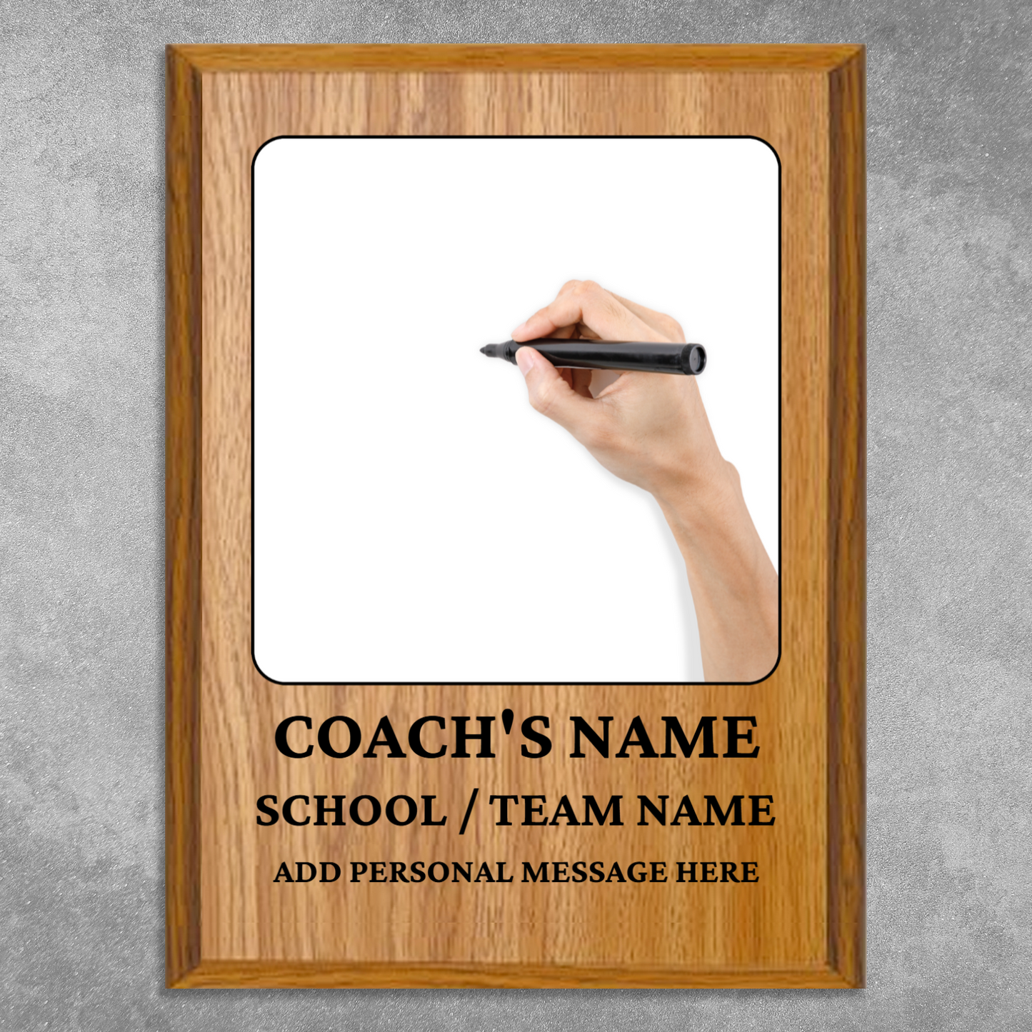 Personalized UV Printed Luxury Award Teacher 2  9" x 12"