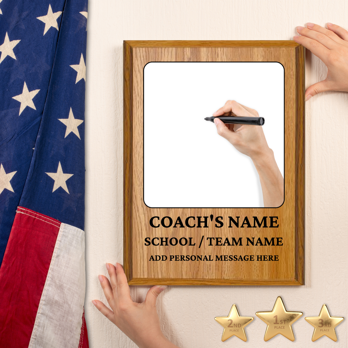 Personalized UV Printed Luxury Award Teacher 2  9" x 12"
