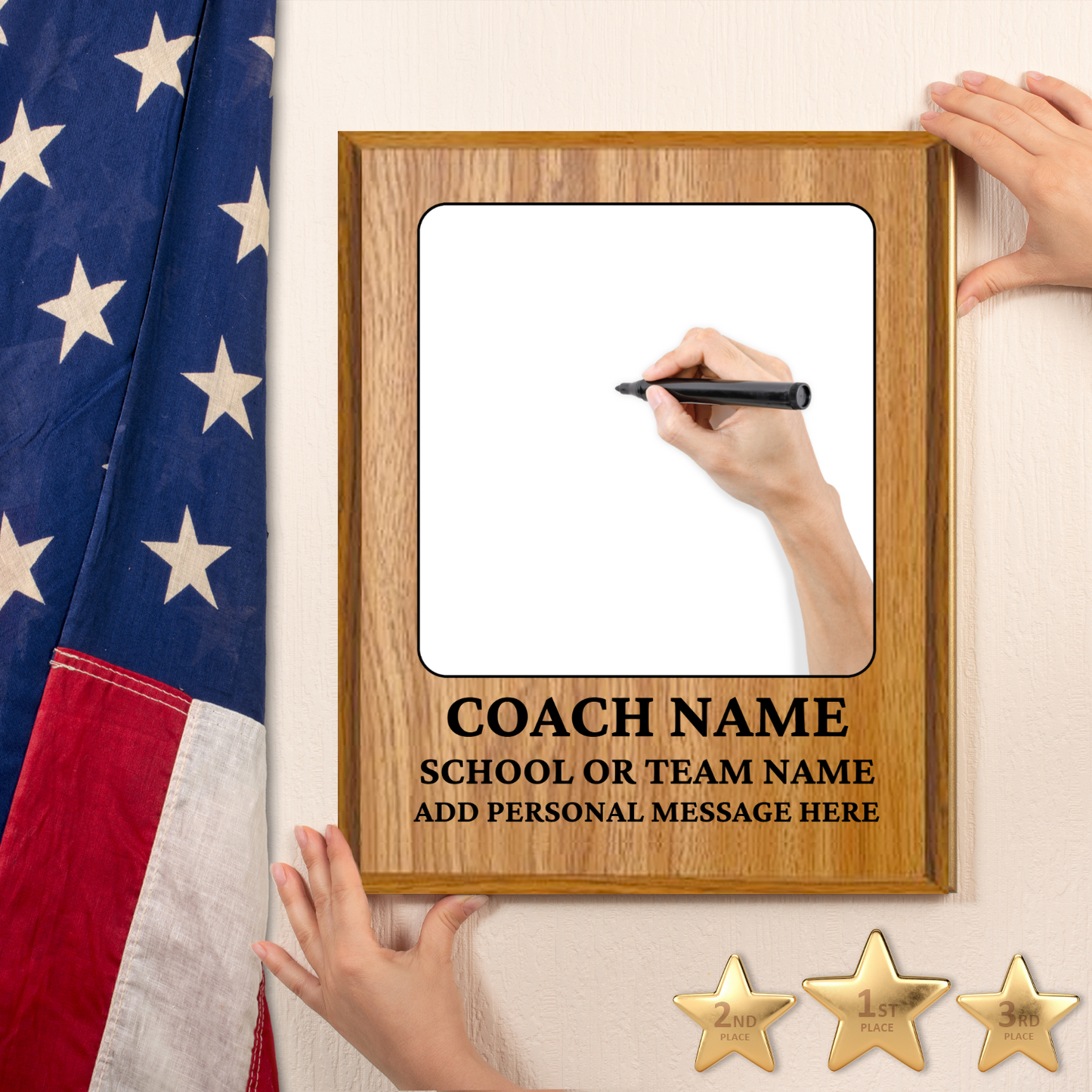 Personalized UV Printed Luxury Award Teacher 2 10.5" x 13"