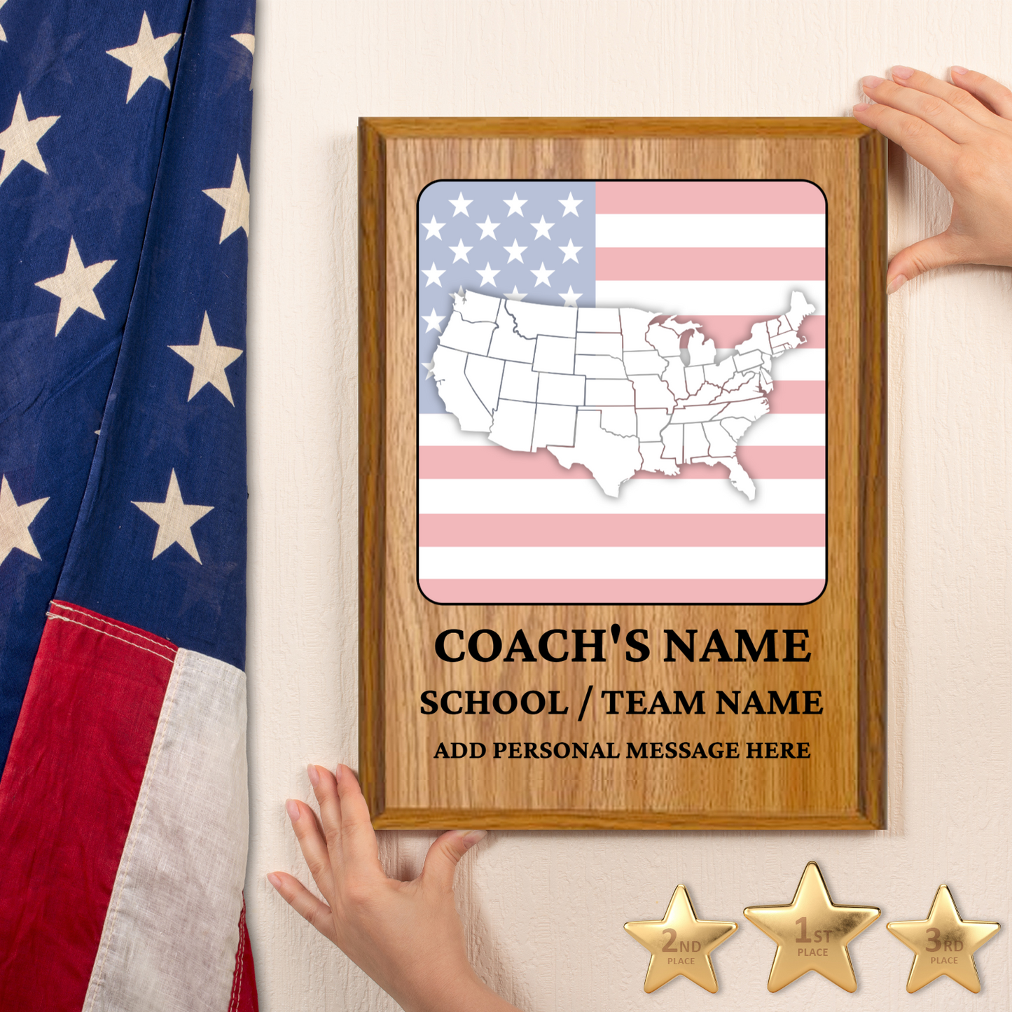 Personalized UV Printed Luxury Award U.S. Constitution and American Government Competition  9" x 12"