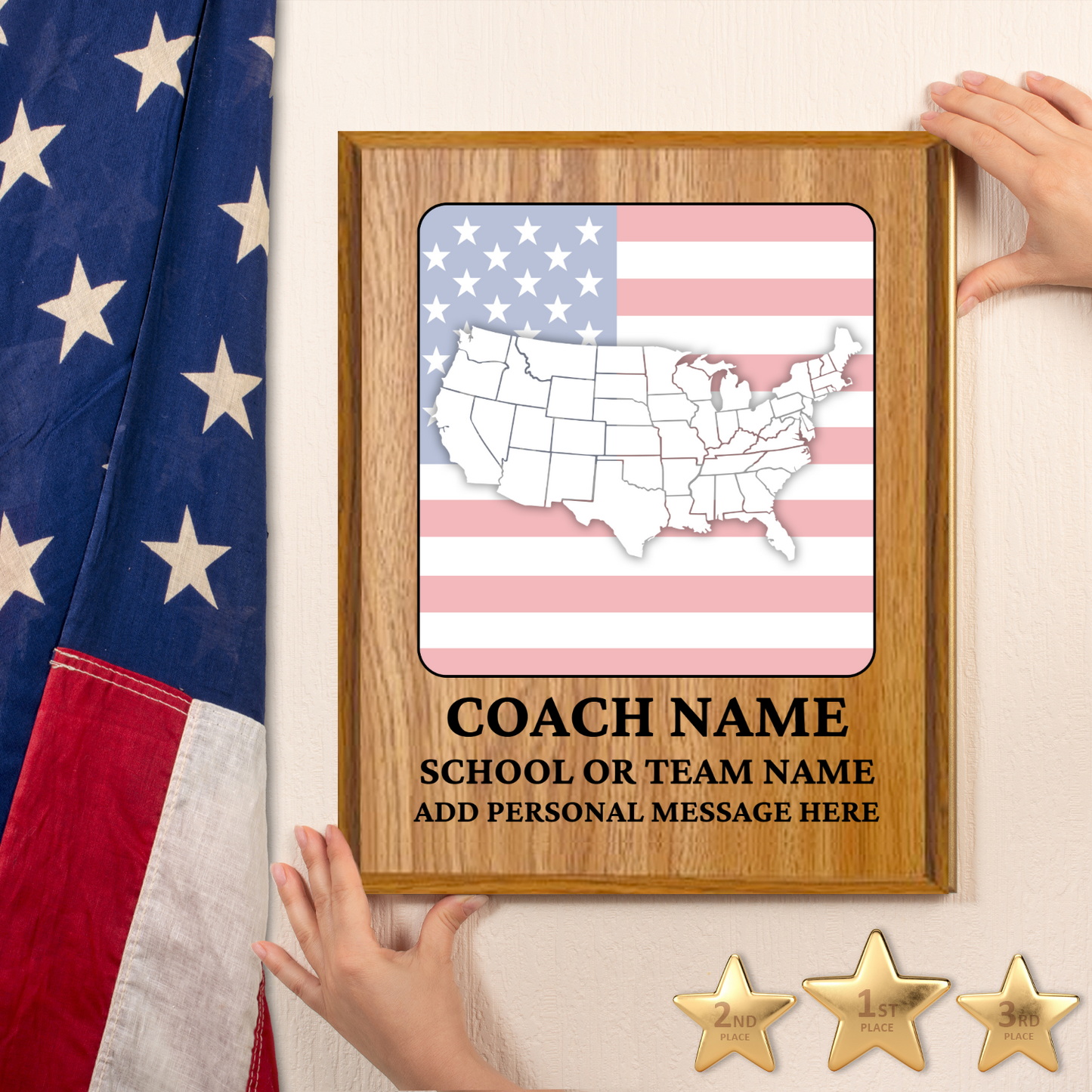 Personalized UV Printed Luxury Award U.S. Constitution and American Government Competition 10.5" x 13"