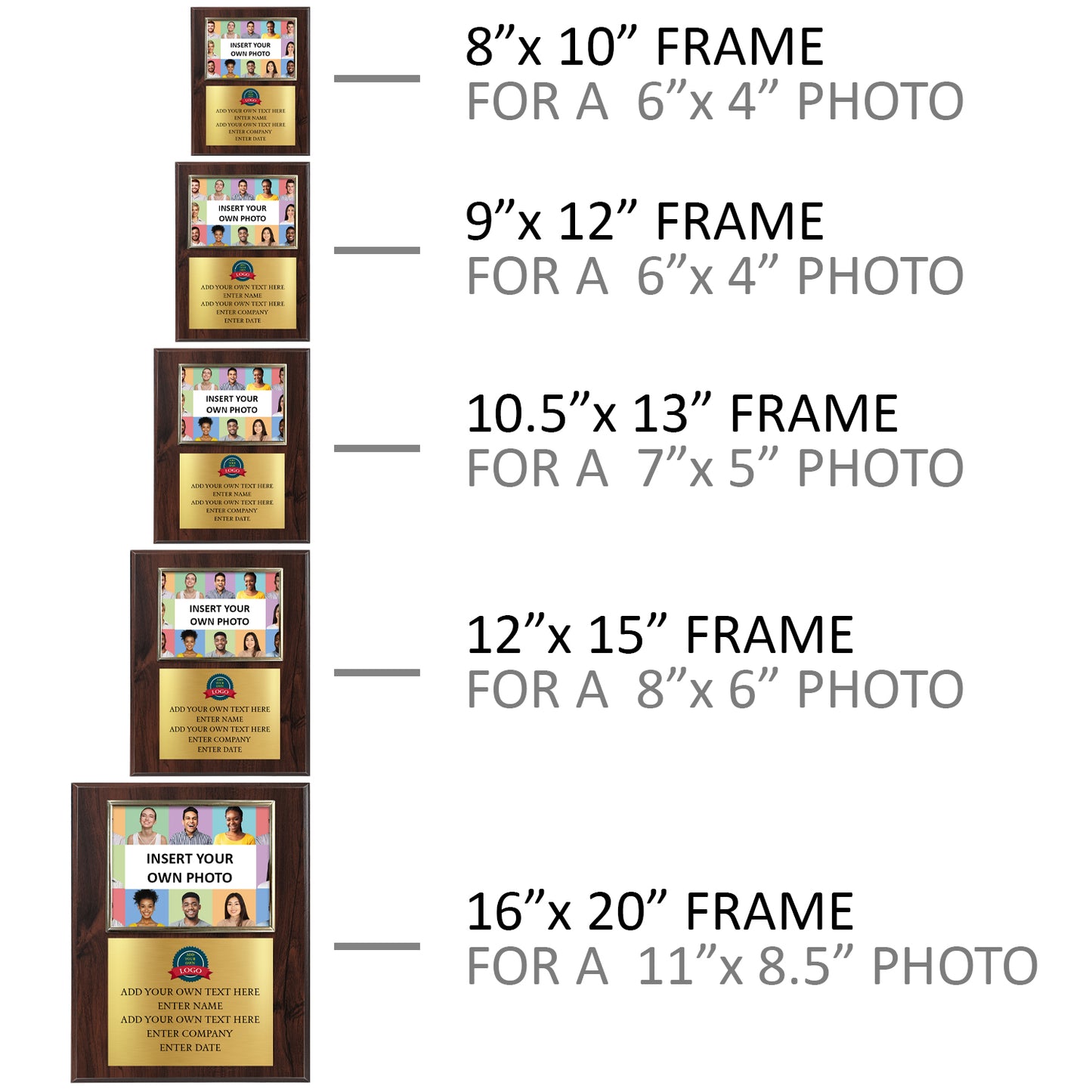 8" x 10" Photo Insert Plaque