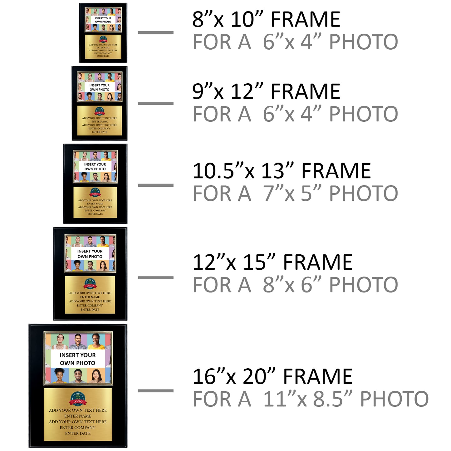 10.5" x 13" Photo Insert Plaque